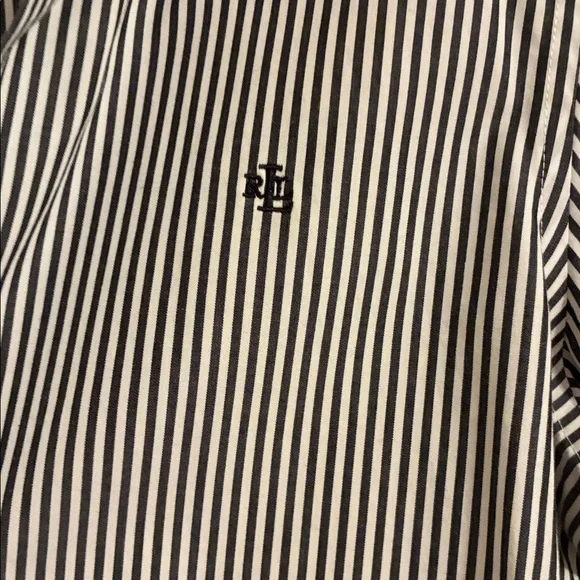 Lauren Ralph Lauren Stripe Button Down Shirt - M - Picture 3 of 4